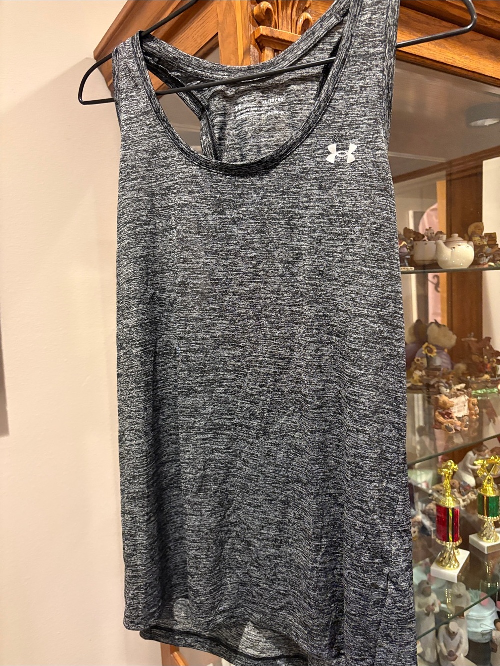 Under Armour Women's Black Gray Heathered Racerback Tank
